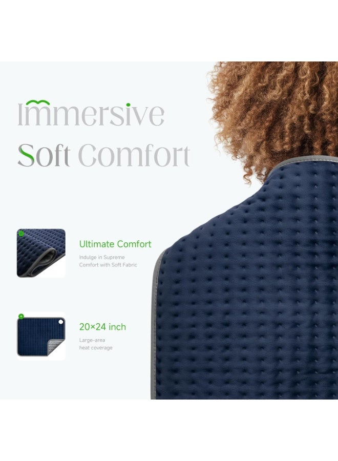 وسادة تدفئة كهربائية XXL للظهر والرقبة والكتف | وسادة قابلة للغسيل بمستويات حرارة متعددة مع إيقاف تلقائي واستخدام الحرارة الرطبة - Image 3